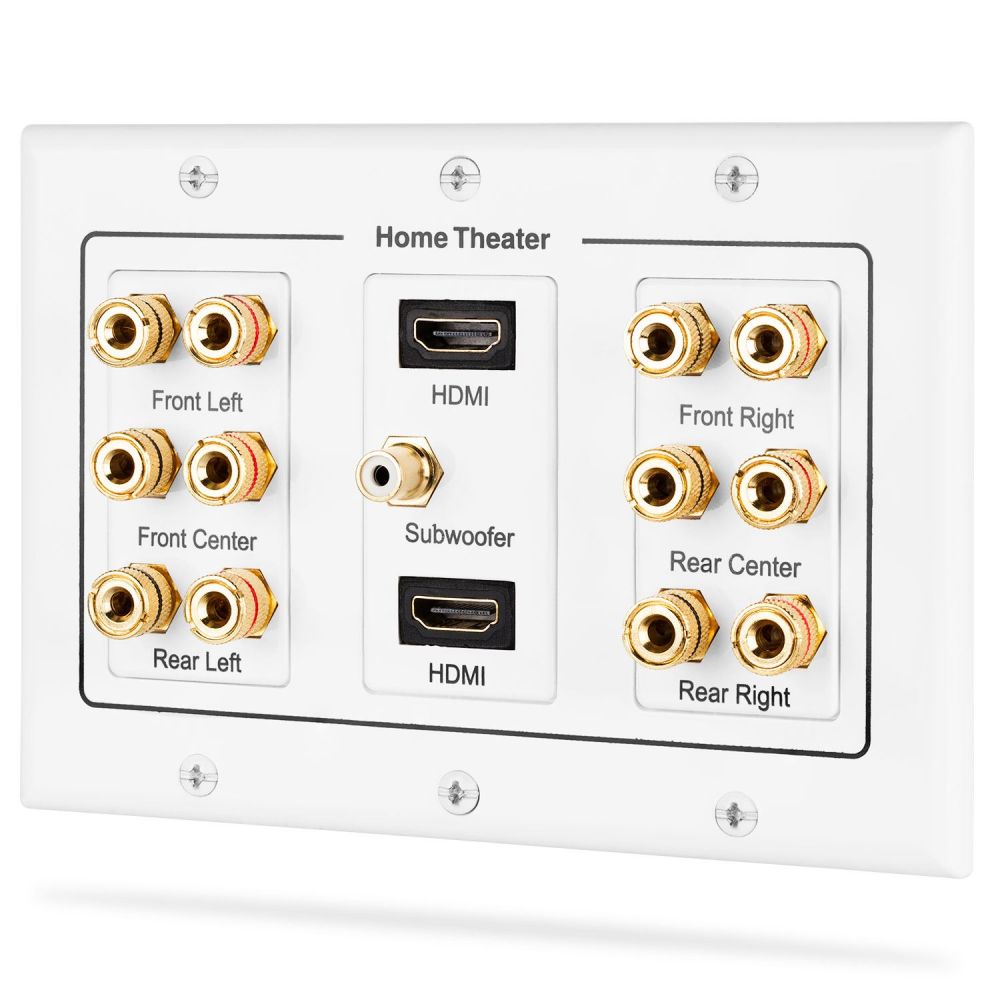 Ivory 6.2 Home Theater Connection Wall Plate 