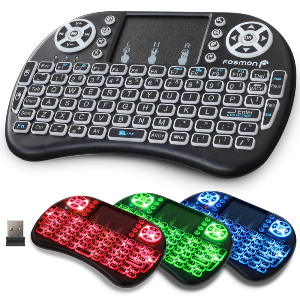 Wireless Mini Keyboard 2.4GHz Portable Multi-media Remote Keyboard with Touchpad 
