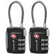 TSA Approved 3 Digit Combination Cable Luggage Lock - Black