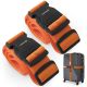 Fosmon Luggage Straps for Suitcases (2 Pack), Travel Belts with Adjustable Strap, Buckle and Identifiers, Luggage Connector Luggage Wrap, Essential Luggage Accessories for Travel Cruise (Orange)