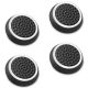 Silicone Thumb Grip Caps for PS4, PS3, Xbox One, Xbox One X, and Xbox 360 Gamepads - Black/White (4 pack / 2 Pair)