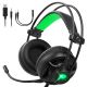Gaming 3.5mm+USB LED Stereo Headset with Omnidirectional Microphone & Volume Control
