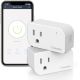 BRAUMM [ETL Listed] AC120V/60Hz 10A Wi-Fi Smart Plug - White (Supports Alexa and Google Home) Model P12 - 2 PACK