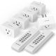 WavePoint 125V/15A Wireless Remote Control Outlet Switch (5 Outlets + 2 Remote Controls) - White