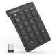 Fosmon 2.4 GHz Wireless Numeric Keypad 22 Keys - Black