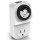 24-Hour Front Facing Mechanical Outlet Timer with One US Socket Outlet