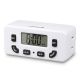 Fosmon [ETL Listed] 125V/15A/60Hz 24-Hour Programmable Timer for Single Polarized Outlet w/ 1 On/Off Program Setting - White