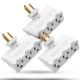 3 Outlet Grounded Swiveling Wall Tap Power Adapter (3 Pack)