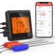 Garnen Bluetooth Wireless Meat Thermometer For Grilling with 3 Probes - Black
