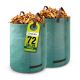 Garnen 72 Gallon Reusable Garden Waste Bags with Handles (67cm X 76cm) - 2 Pack – Green