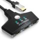3x1 High Speed HDMI Switch with 1.8FT Braided Pigtail Cable (4K, Supports 3D) - Space Gray