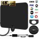 Fosmon HDTV Antenna, 2020 Latest, Ultra Thin Indoor Digital TV Antenna Up to 120 Miles Ranges, 4K Ready, ATSC 3.0, UHF, VHF, 1080p TV Channel, Amplifier Signal Booster, 10FT Coaxial Cable (Black)