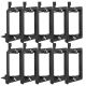Single 1-Gang Low Voltage Wall Plate Mounting Bracket - 10 Pack