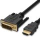 DVI-D to HDMI Cord Bi-Directional Gold Plated High Speed HDMI (Type A) to DVI for HDTV, Apple TV, Smart TV, PS3/PS4, Xbox One X/One S/360, Wii U